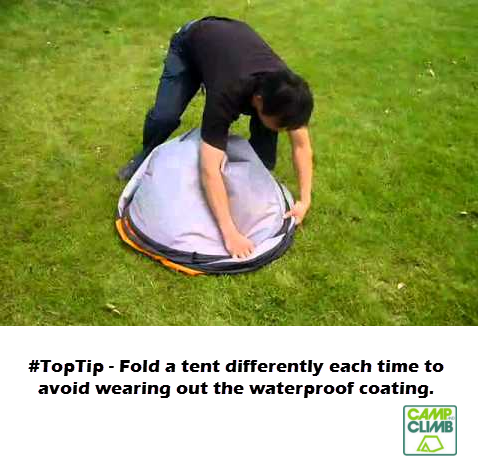 #TopTip Each time you put your tent back in its sack, fold it differently or stuff it in. (1) #campinggear