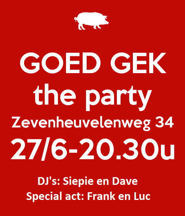 27/6 GG THE PARTY. Dit jaar met special act!