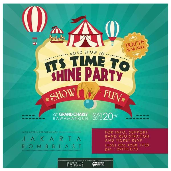 Yuk dapetin temen baru dan party bareng JBB 20 Mei at Grand Charly Rawamangun.
Info: 0896 4238 1738 / PIN:29FFCD70