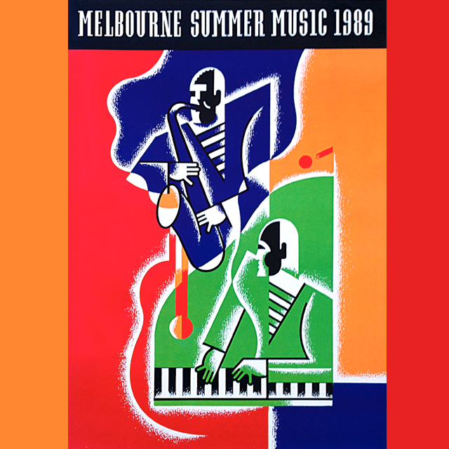 Mighty_Creative's tweet photo. We're going to blow our own trumpet and #tbt a poster we did for #Melbourne #summer #music #89. #JazzDay #Mightyworld http://t.co/yCGLF7FFZy