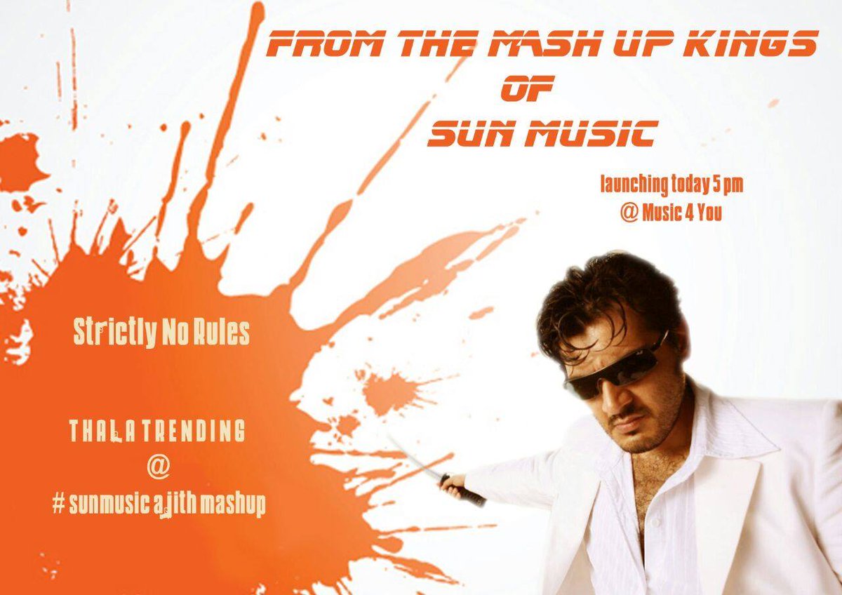 SunMusic's tweet photo. Retweet here to say Happy Birthday to Ajith :-) #Thalamashup http://t.co/Rs6hz3DfEl