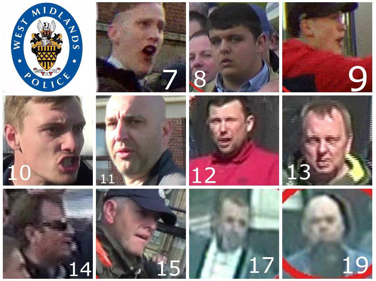 birmingham_live's tweet photo. Police release images of 11 suspects wanted after Birmingham City vs Wolves violence
http://t.co/Zhde7bo9ru http://t.co/RKO2T1JmrS