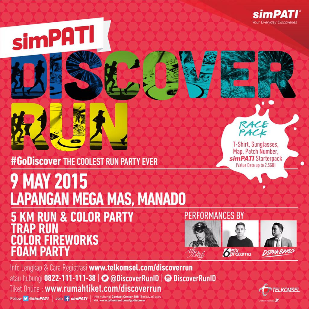 KotaManado's tweet image. #DiscoverRun @simPATI @DisoverRunID Sabtu 9 Mei Lap Mega Mas Rumahtiket.com/discoverrun FoamParty pertama dikotamu