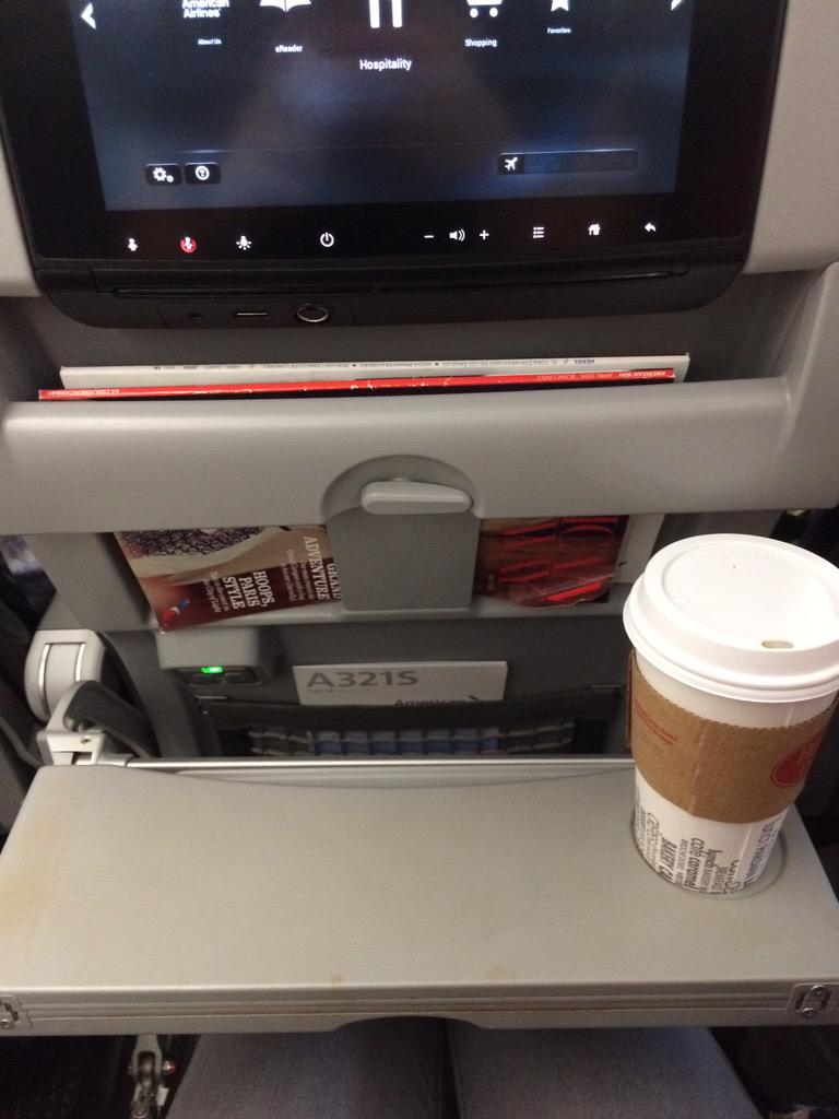 cjoiner92's tweet photo. Smallest seat ever. Don't be fooled by the TV, nothing is free except an AA documentary #coach @AmericanAir http://t.co/fTyPmXzloS