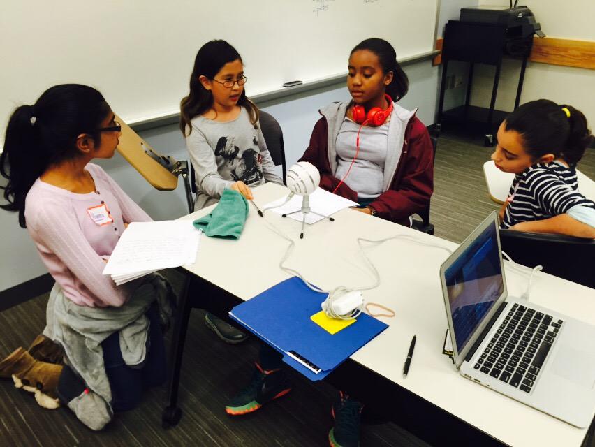 SarahEToms's tweet photo. @TechGirlzorg @pennSWE Learning to Podcast - these MS girls rocked it. Thanks @Wharton for hosting #TeachGirlsTech http://t.co/5b6mtfGXpJ