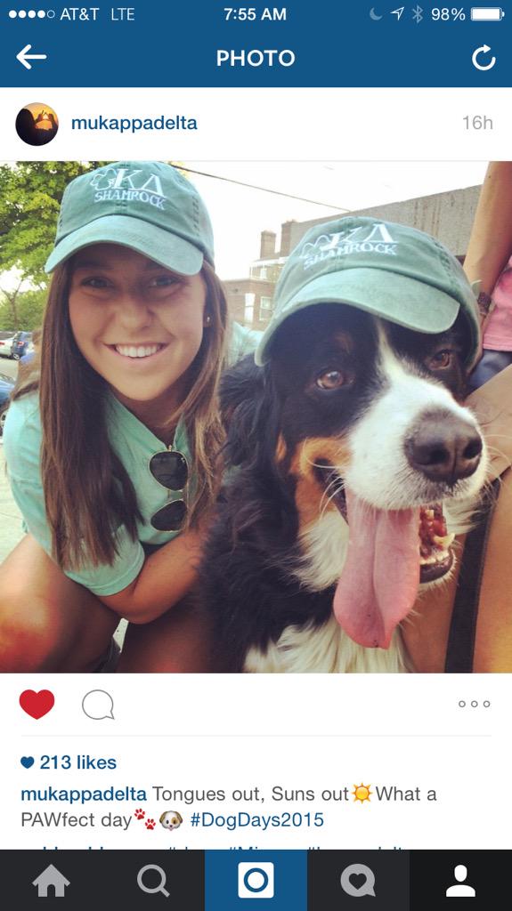 DeltSigMizzou's tweet photo. Congratulations to @MUKappaDelta for winning our sorority Instagram challenge!#DogDays2015 http://t.co/Sasf4oHQnX