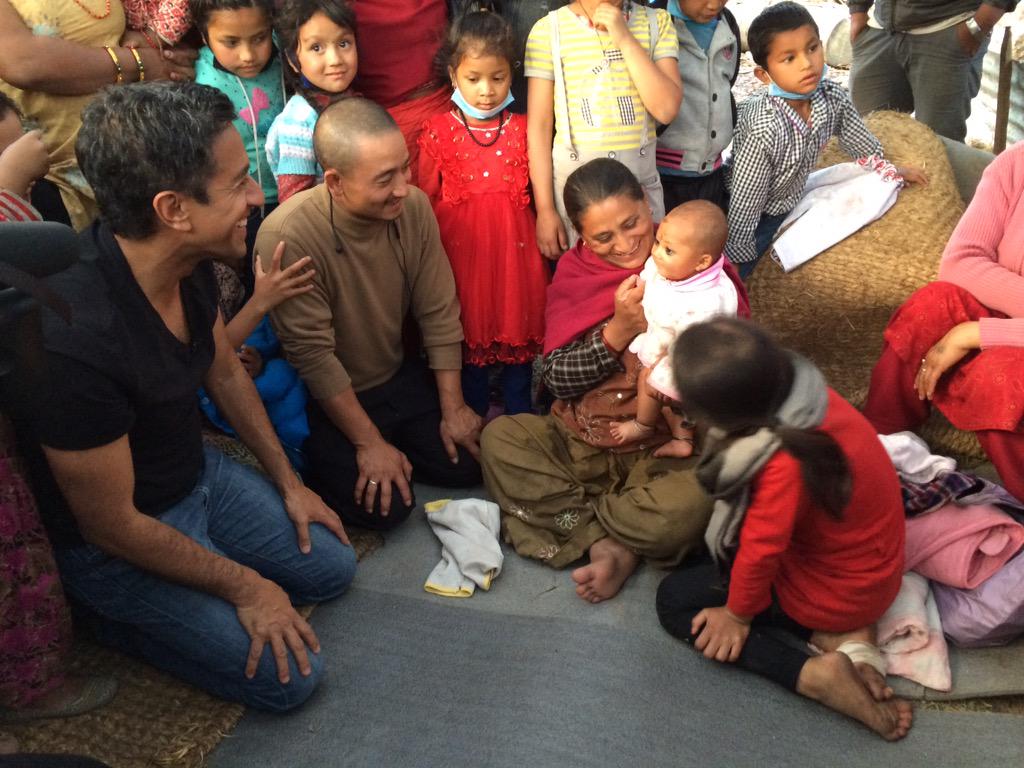 this baby was trapped under rubble for 22 hours, and survived. had to meet him. he is healthy and happy. #NepalQuake