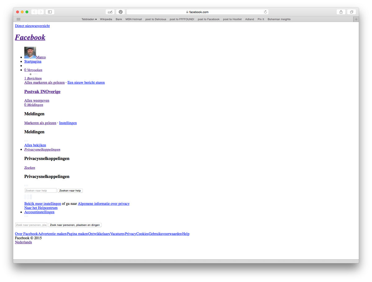 marcodeboer's tweet image. Zo zag #Facebook eruit in 1997 ^MB #HTML1