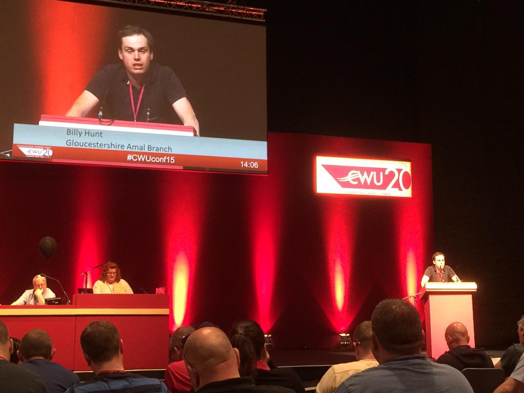 cwuEastern__No5's tweet photo. New speaker Billy Hunt moving motion 72 @cwuconference http://t.co/FfJAAJy8ch