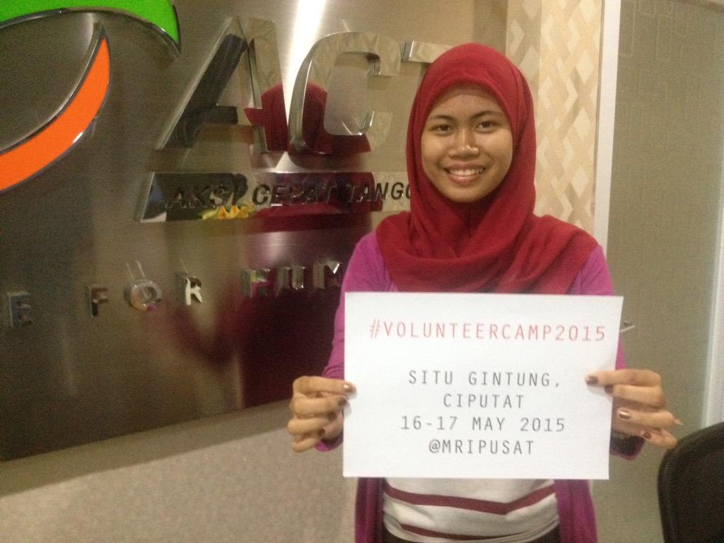MRIPusat's tweet photo. Malam ini jam 8PM, simak Q&amp;A #VolunteerCamp2015 bersama @AudyraAyu relawan MRI-ACT sejak tahun 2012. http://t.co/cvym5WL08f