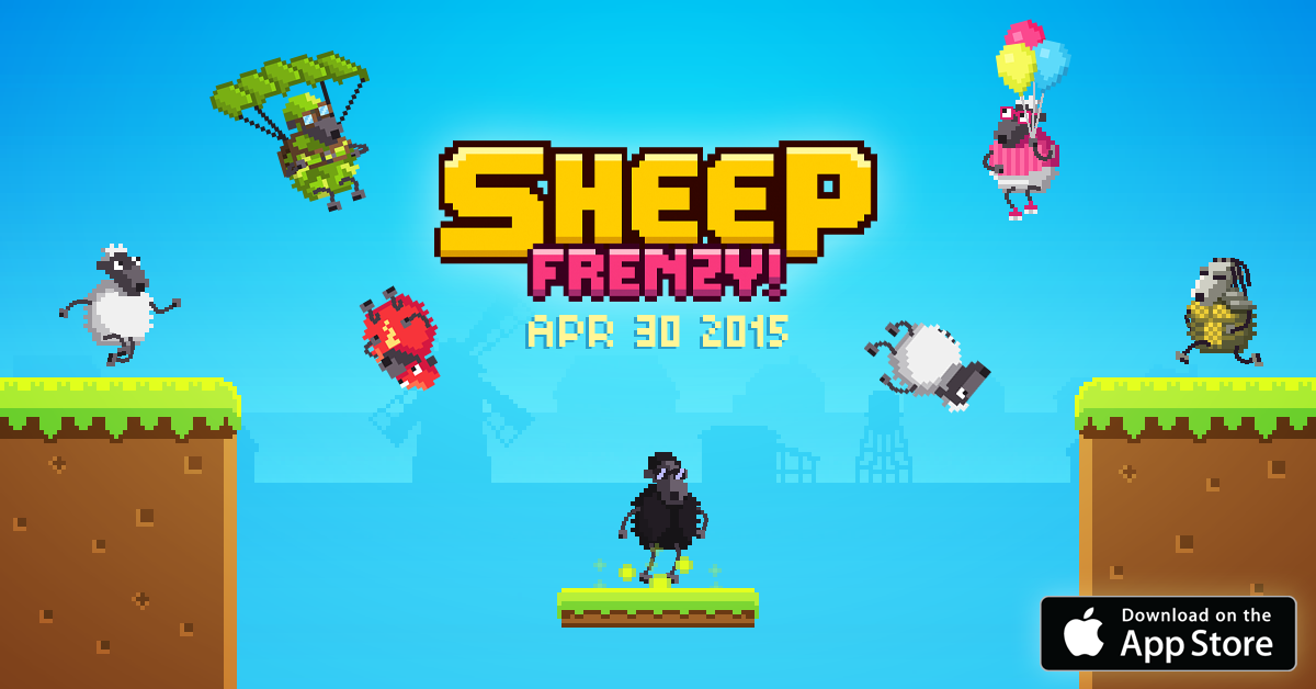 SheepFrenzy's tweet photo. Baa Baa Baa! We're live on the Apple App Store :) #pixelart #indiegamedev  How many points will you score? http://t.co/qxRDw2ZelZ