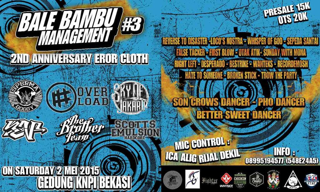 Ketemu kita At gedung knpi bekasi, on stage 17:30. See yaa ^^