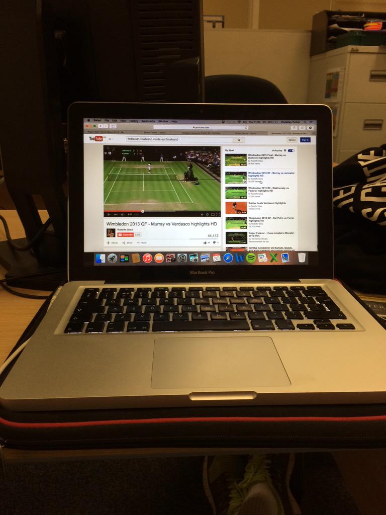 Using Video clips to highlight patterns of play. Dan M working on outwide serve and inside out FH! #learning #visual