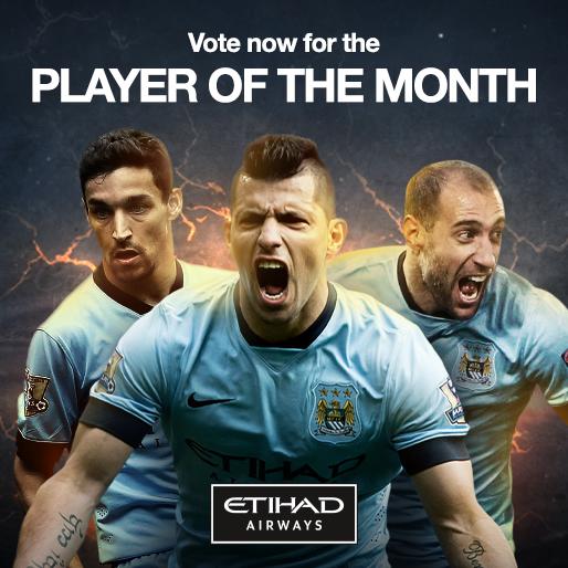 Argentina's tweet photo. [SELECCIONADOS] @MCFC propone a @aguerosergiokun y @pablo_zabaleta como jugadores del mes. ¿A quién votarías? http://t.co/c3QLwVYmVW