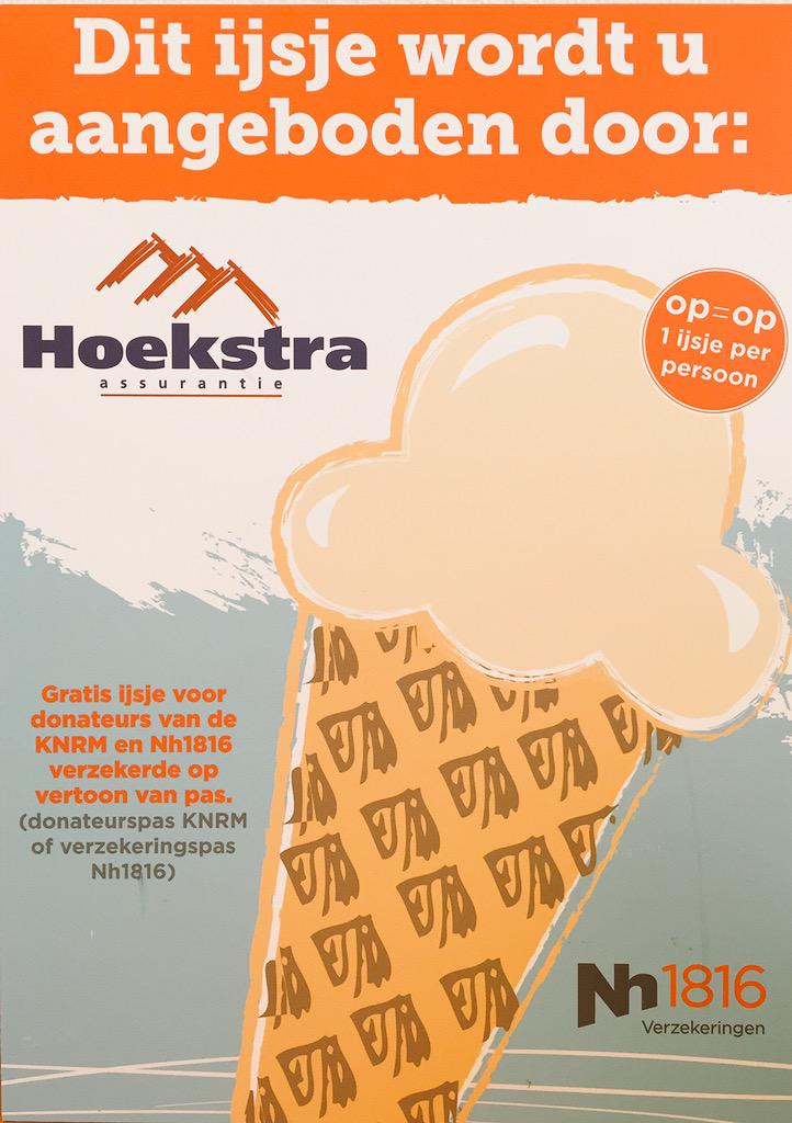 Kom zaterdag langs bij onze stand op de KNRM dag op Urk! Op vertoon van uw polispas ontvangt u een gratis IJSJE!
