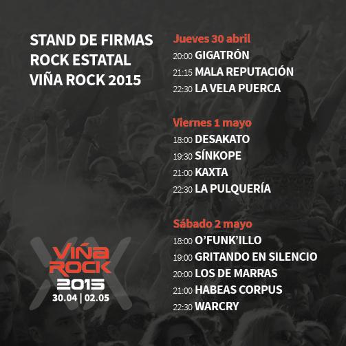 FestivalesSpain's tweet photo. En el stand de firmas @VinaRock_2015 @VinaRockOficial #vinarock2015 http://t.co/AFjLZZu2DQ
