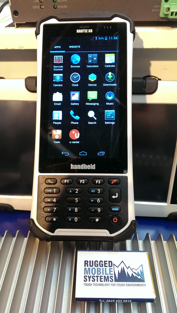 toughtechnology's tweet photo. Thanks @HandheldGroup, here's the Nautiz X8 on Stand 1129 at #Multimodal15 along with our RUGGED MOBILE Systems choc! http://t.co/tLW62d2Y49