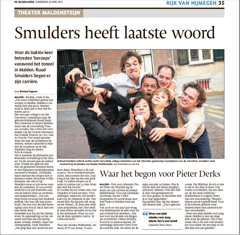 Vandaag in <a href="/DeGelderlander/">De Gelderlander</a>: Smulders heeft het laatste woord.