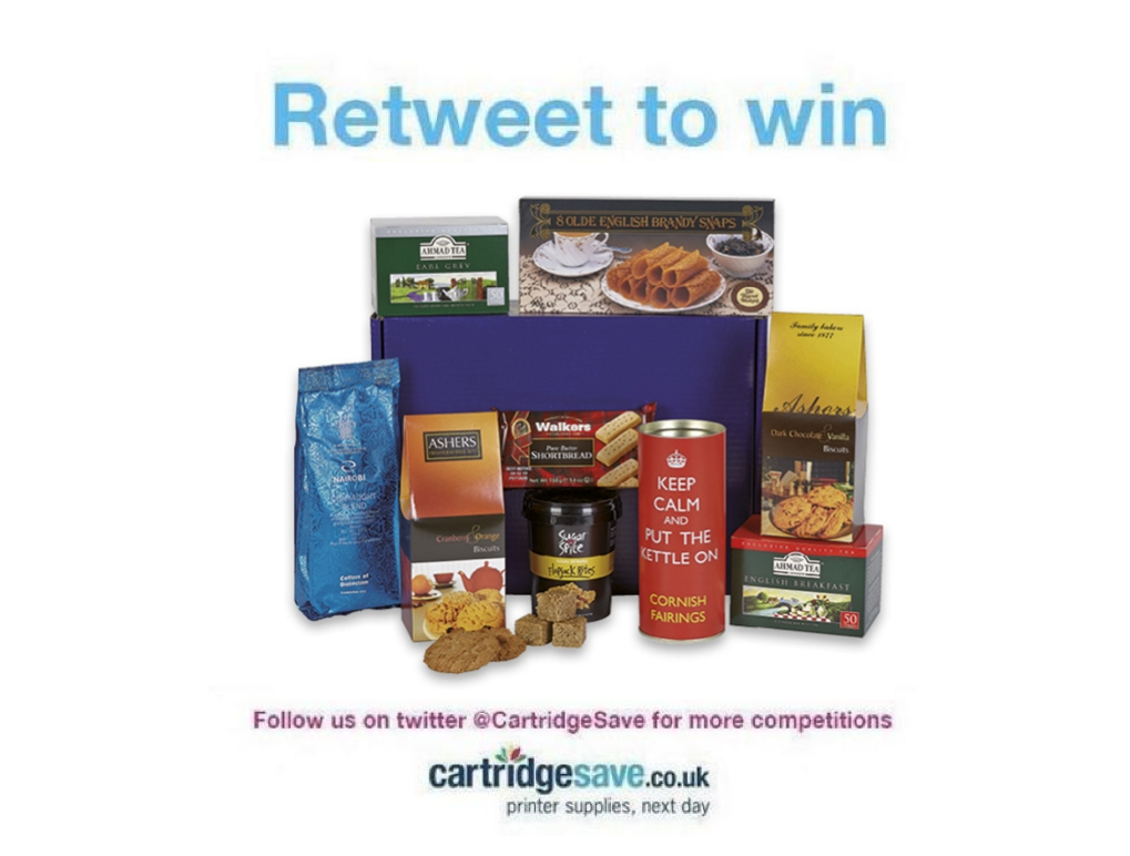 CartridgeSave's tweet photo. WIN a Coffee Morning Hamper. RT by 6th May to enter. T&amp;Cs http://t.co/C4uPrOKH0e  #competition http://t.co/FcE6LAUo0d