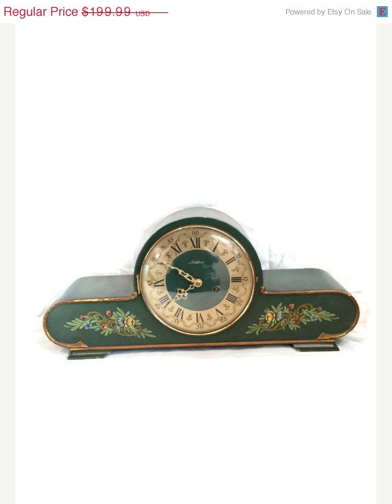 DerBayzVintage's tweet image. ❝◊ Antique #Clock, Art Deco Mantle Clock F. Mauthe #GermanClock Hand Painted  #Etsy etsy.me/1FfAiyA