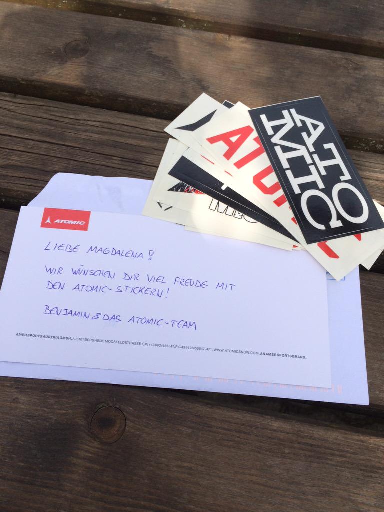 LeniPriegl's tweet photo. Thanks to @atomic for being the coolest dudes 😍🔥 #happyme #thanksalot http://t.co/UEjr2SxU5H