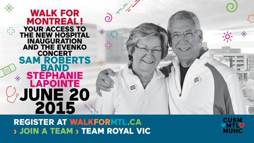 cusm_muhc's tweet photo. RVHers Joanne and Dr. Stein moved the Vic to the Glen and are ready to walk. Join Team Vic http://t.co/aAaeVDv5xz http://t.co/HwgHIEZ4cz