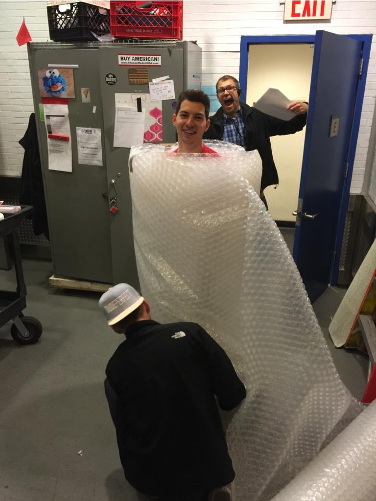 Dude Perfect on Twitter "Bout to commence an epic sumo bubble wrap