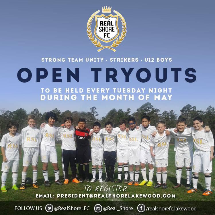 RealShoreLFC's tweet photo. This is the Strikers Team!
Open tryouts Tuesdays throughout the month of May.
#realShore #u12boys #Tryouts http://t.co/hlKZdtXO6w
