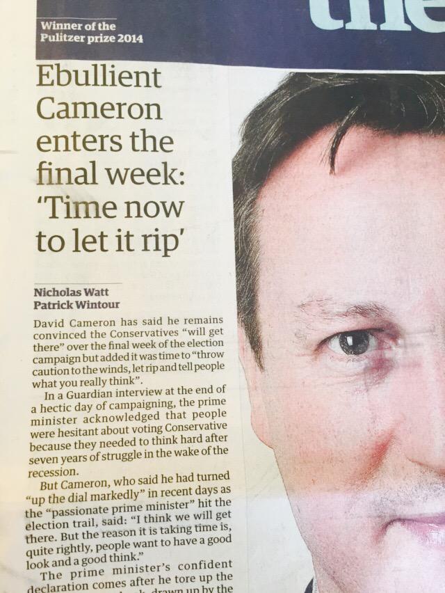 mostevilkitty's tweet photo. Does #DavidCameron not know 'to let rip' is to fart?! #ToriesOut http://t.co/wgcnJlnzgl