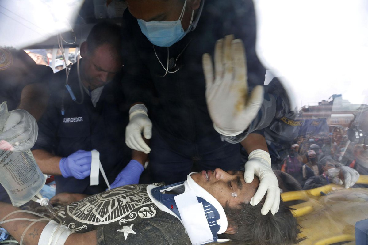mashable's tweet image. Nepal teen rescued from rubble 5 days after earthquake on.mash.to/1dwnO9M