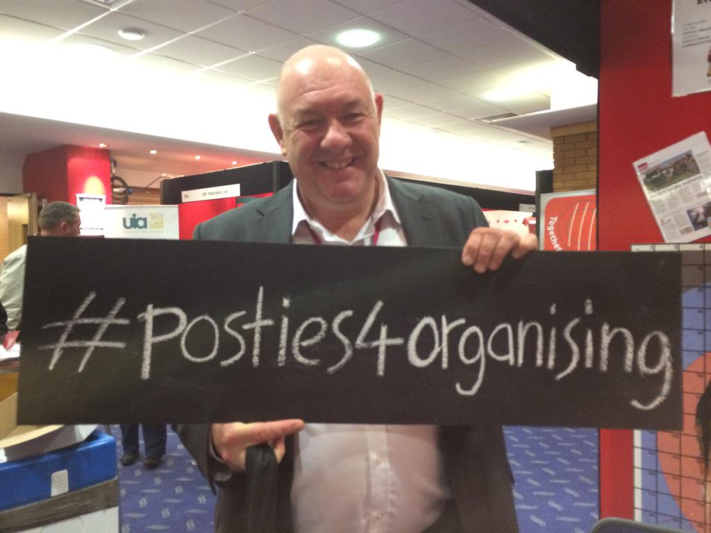 KerryCwu's tweet photo. CWU @DaveWardGS showing ongoing support for organising @CWUnews #CWUConf15 #posties4organising http://t.co/s1Ps2SC9ld