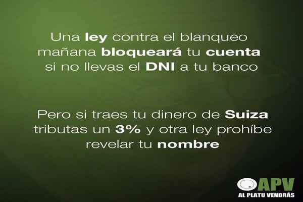 subversivos_'s tweet photo. Si traes el dinero de suiza no te debes de preocupar por no tener el DNI digitalizado...
#MordazaARV
#LlegaCambio24M http://t.co/vHdX18VzVP