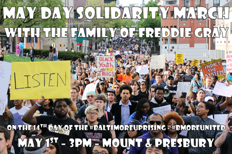 Afrofivepoint0's tweet photo. Tomorrow at 3pm! Meet at Mount &amp; Presbury. #FreddieGrey #BmoreUnited #BaltimoreUprising http://t.co/6y7sDXVOro