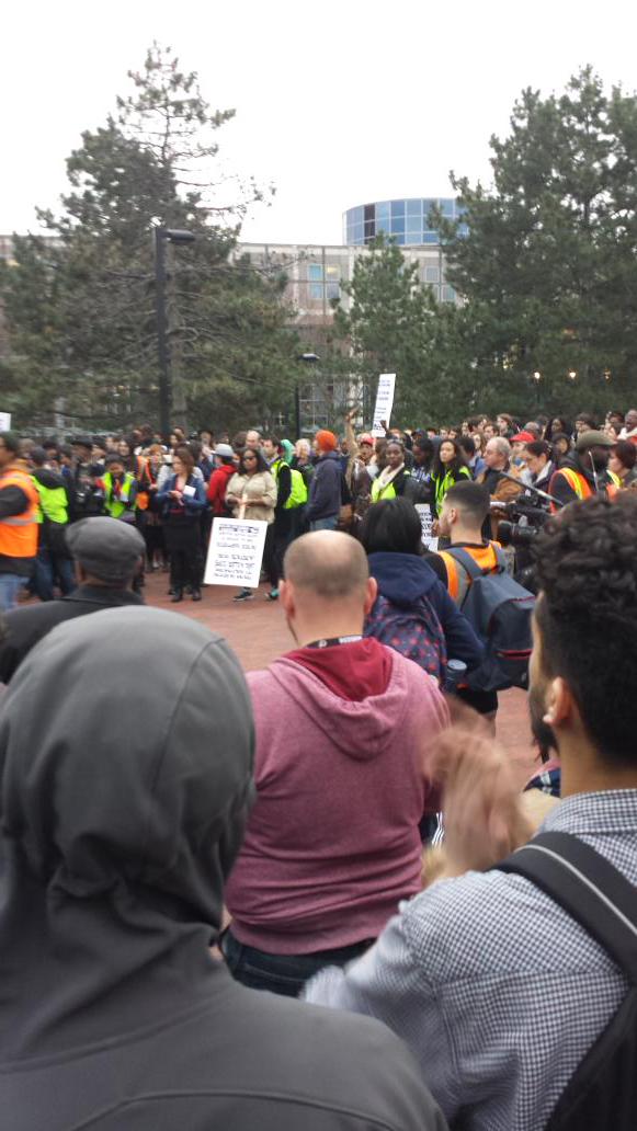 BUPOCC's tweet image. A few photos taken by a member of PoCC at last night's #BostonToBaltimore rally.