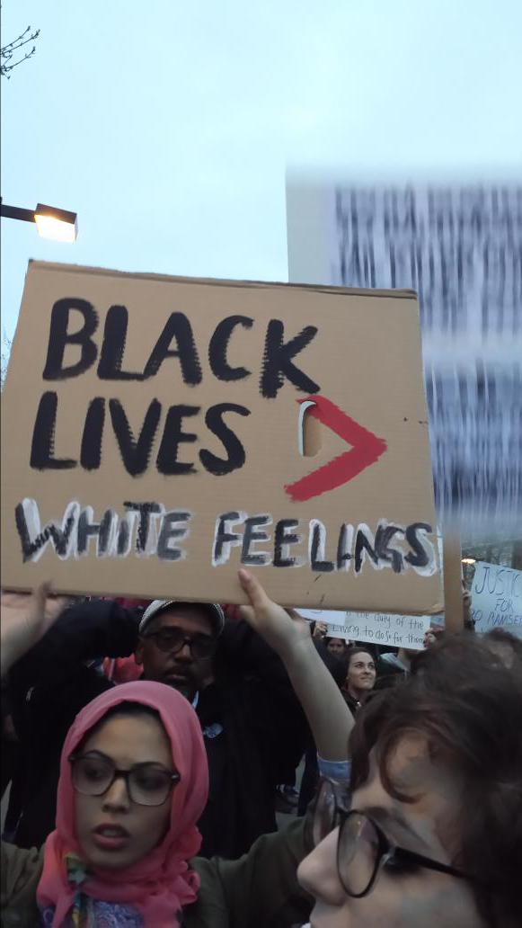 BUPOCC's tweet image. A few photos taken by a member of PoCC at last night's #BostonToBaltimore rally.