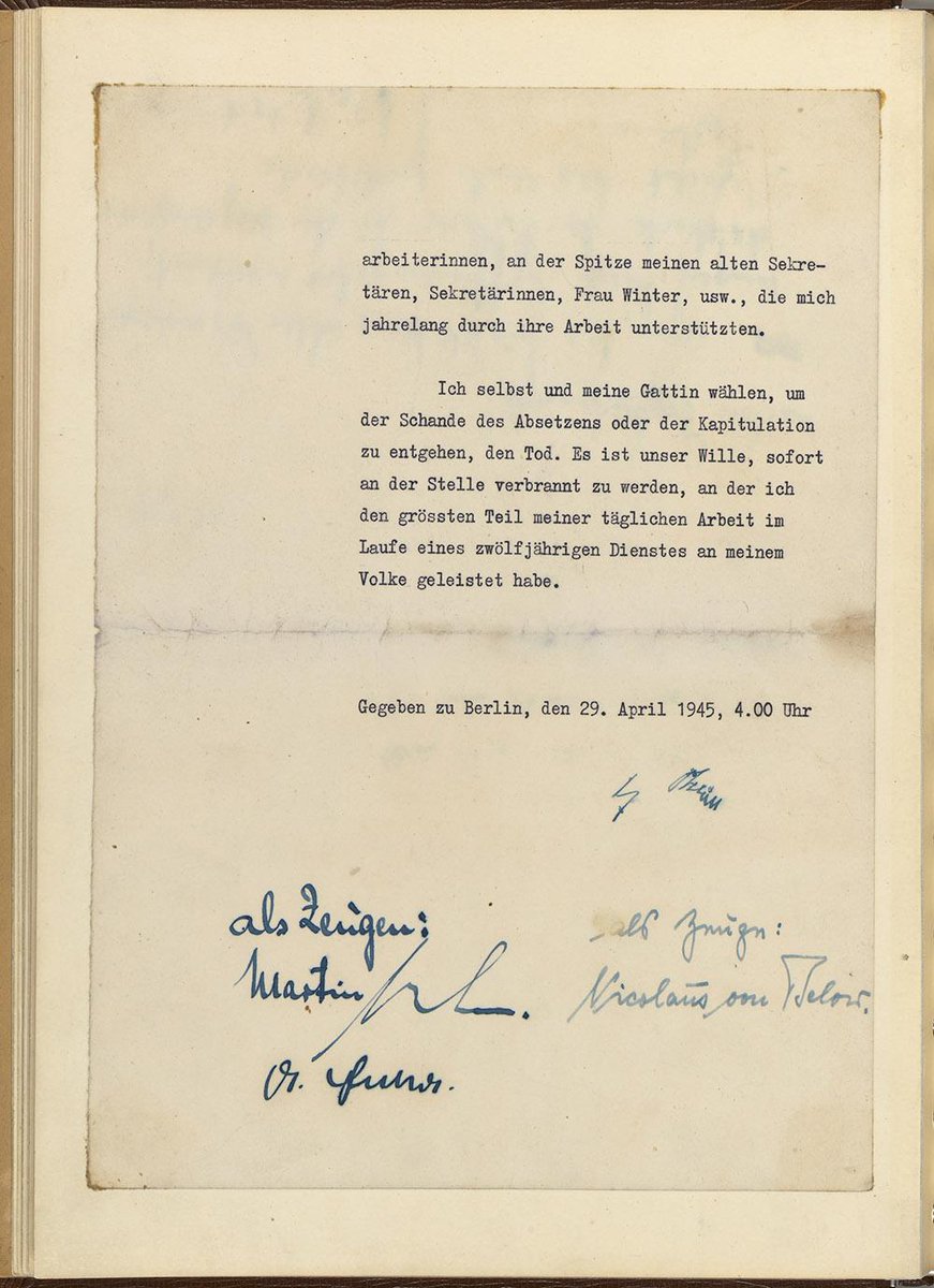 USNatArchives's tweet photo. The story behind Hitler's will, written #OTD 70 years ago http://t.co/AhgCxfwHxB #WWII #TDiH http://t.co/sgyjYXQlk7