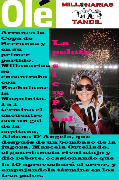 MillonariasTand's tweet photo. Décima cuarta edición.
"La pelota siempre al 10" #FútbolFemenino #CopaCosadeSerranas @AldanaD22 http://t.co/ZEA4msMmcB