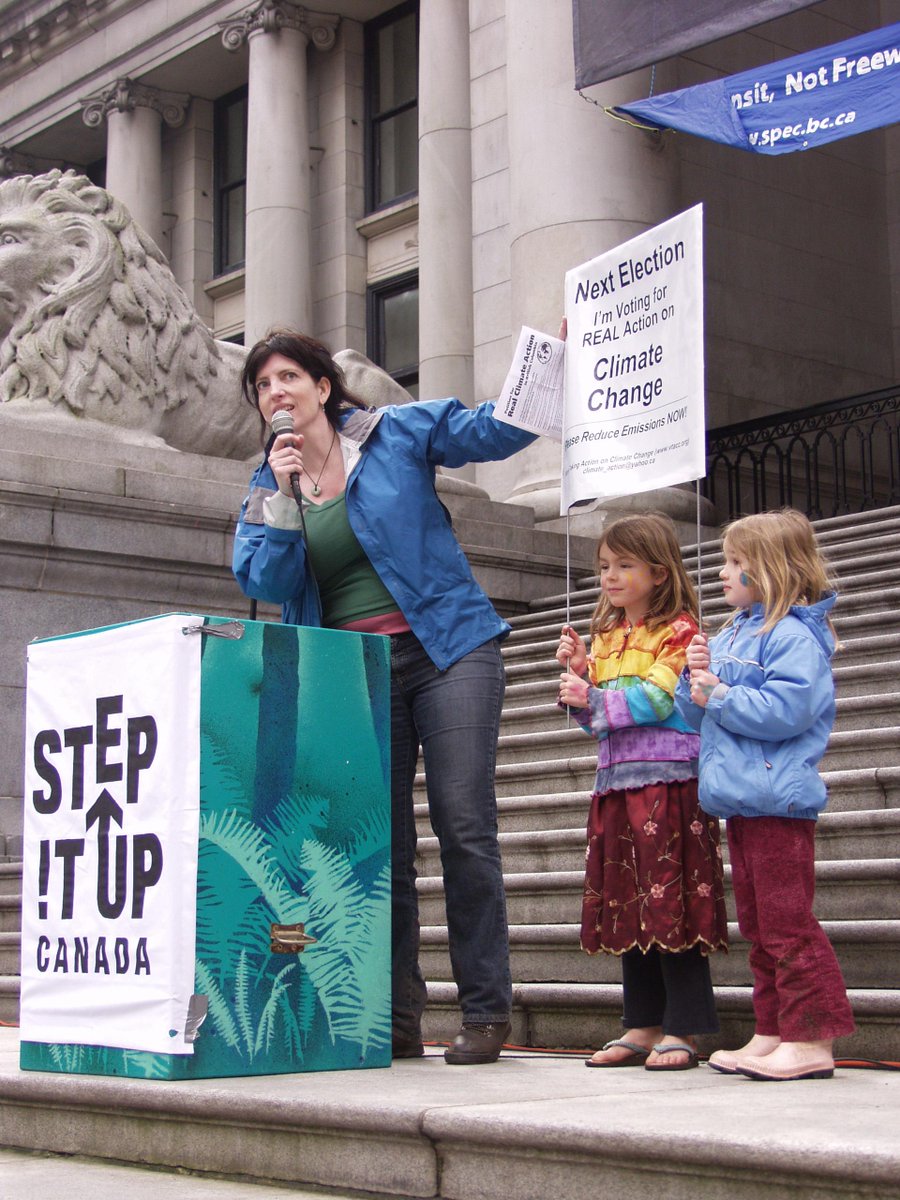 wildernews's tweet photo. #TBT to 2007 when @GwenBarlee urged Canada to "Step it up!" on #climate at a #Vancouver rally. http://t.co/DU1tgId07s http://t.co/klIOsoMg1J