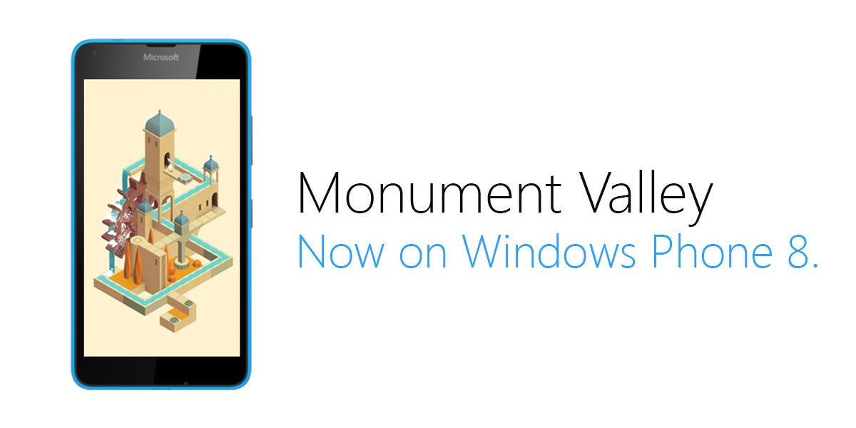 ustwogames's tweet image. #monumentvalleygame is now available on #WindowsPhone!
windowsphone.com/s?appid=1e3160…