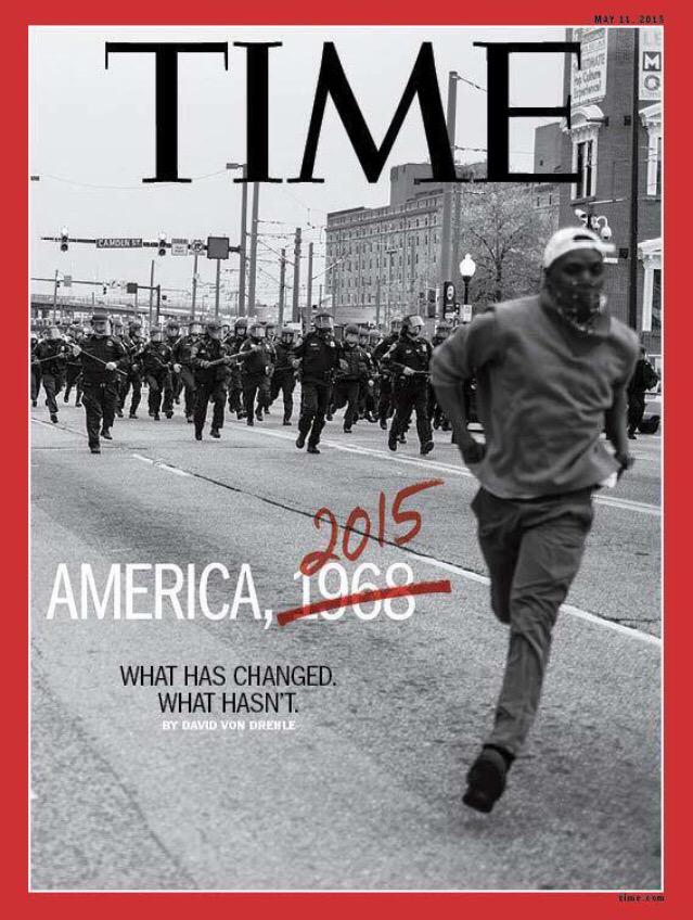 Great cover. Better than words. #BaltimoreRiots <a href="/TIME/">TIME</a> :