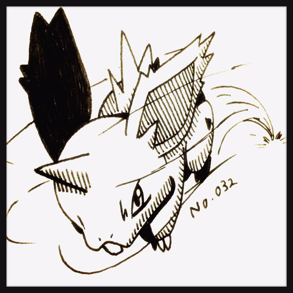 ドーブル まずまずの個体 على تويتر 図鑑no 032 どくばりポケモンのニドラン 最初にモデルはウサギと聞いてなんの冗談かと思いましたが 兎も角を知った後だと よく出来てるなぁと感心させられました 末長くリア充で 1日1匹ポケモンが技を出してる絵を描いて