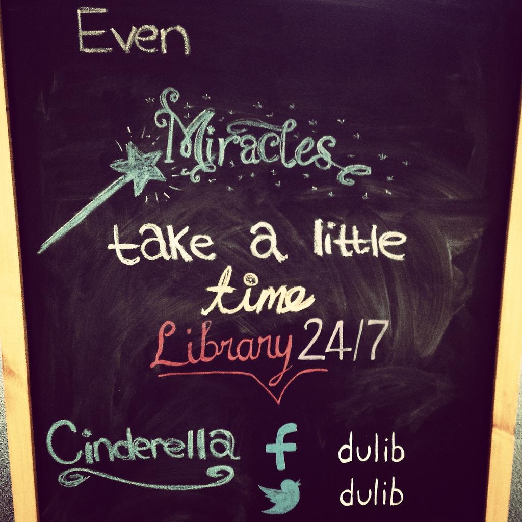 dulib's tweet photo. Today's #inspirational #quote is taken from a Disney classic! #cinderella #disney #library247 http://t.co/KHThitENyz