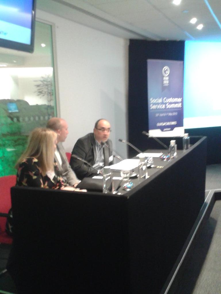 oursocialtimes's tweet photo. How do you integrate social into the contact centre? @leonchaddock @conversionation and @clare_wilko discuss #SCSS15 http://t.co/H4Mg8GQNBy