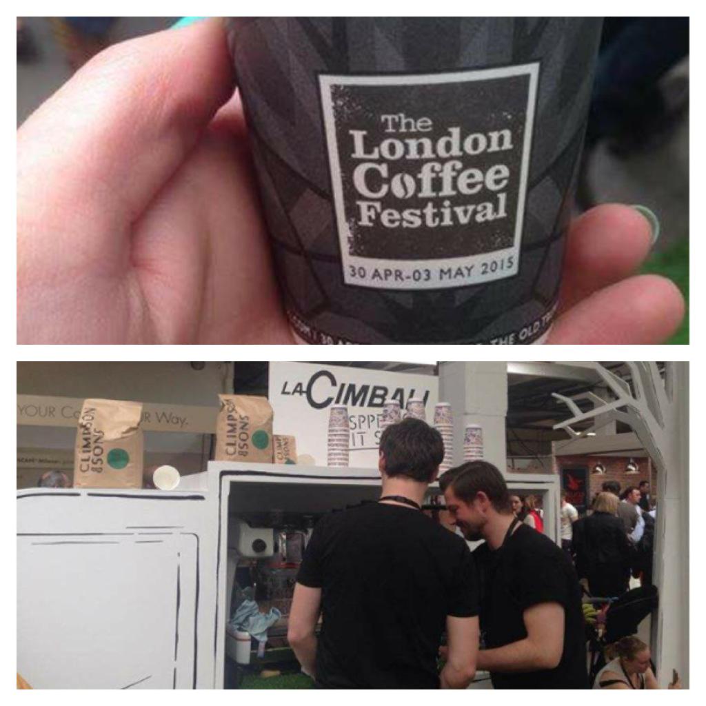 Finchspub's tweet photo. #LondonCoffeeFestival great day #waytoomuchcoffee #buzzing @climpsonandsons #coffeechampion #mustvisit http://t.co/ZbbanbYKDR