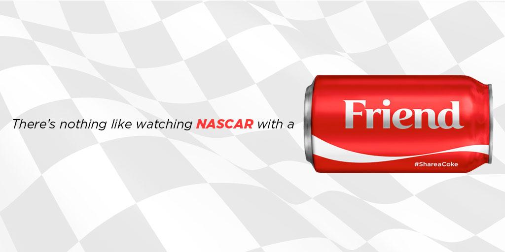 CocaColaRacing's tweet photo. #TweetToCheers if race day is better together. #ShareaCoke http://t.co/QIkdF3Ynfa