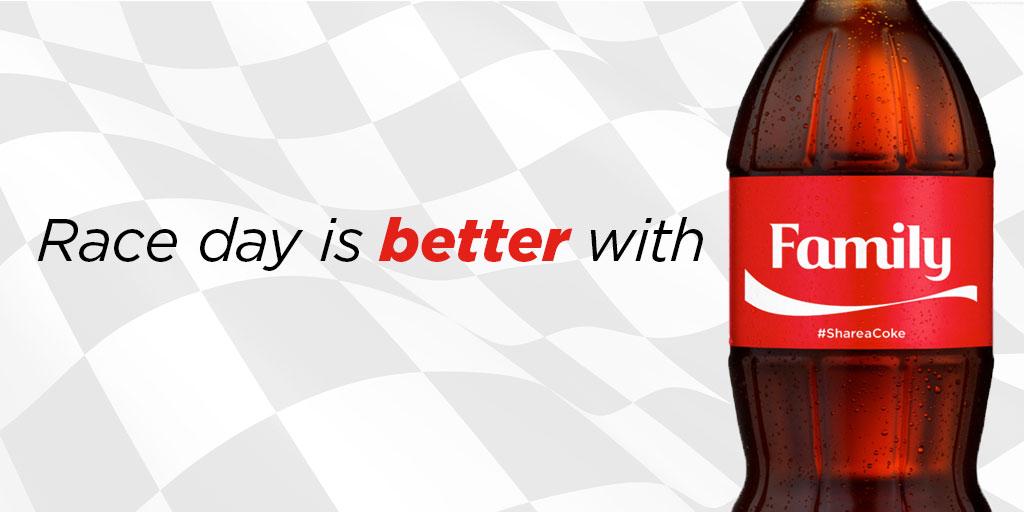 CocaColaRacing's tweet photo. #TweetToCheers if you're watching @NASCAR with someone you love. http://t.co/Tj3OCGCRrX