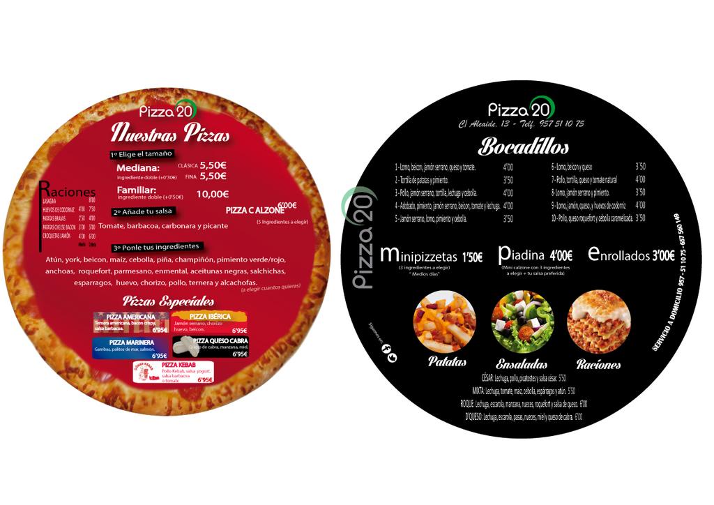 Pizza 20 sigue dándole fuerte. Para las fiestas y de ahora en adelante, nueva carta con más y mejores productos.