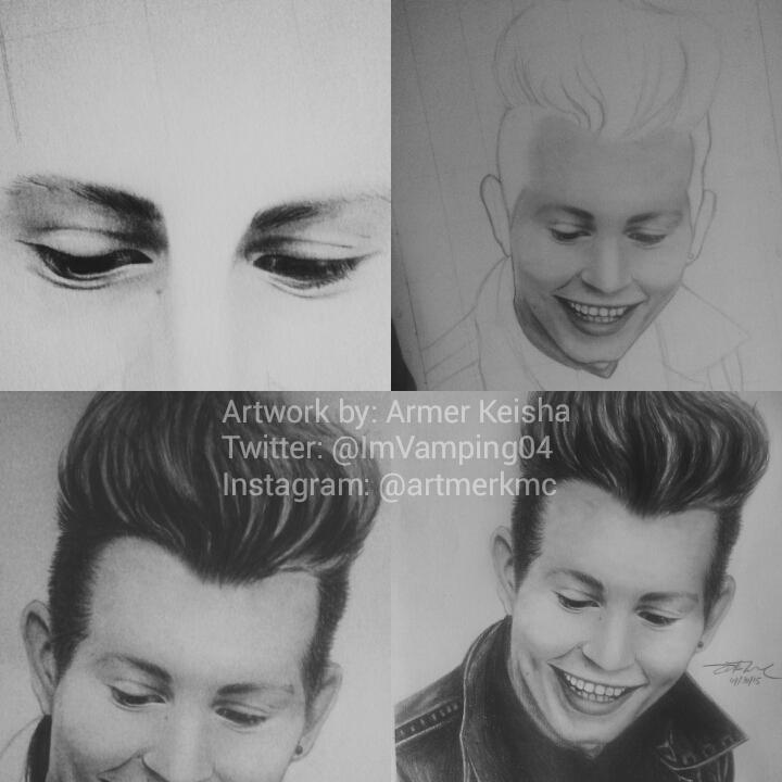 The making of my James McVey artwork Happy Birthday James     5x 