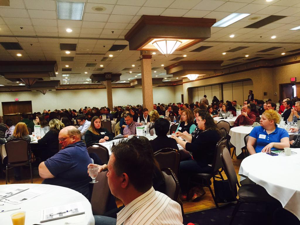 WIAgLeader's tweet photo. Tremendous excitement at #Wisconsin #dairy &amp; #beef well-being conference by @UWEXCoopExt #BecauseofUWEX #agchat http://t.co/EIHp31YNlV