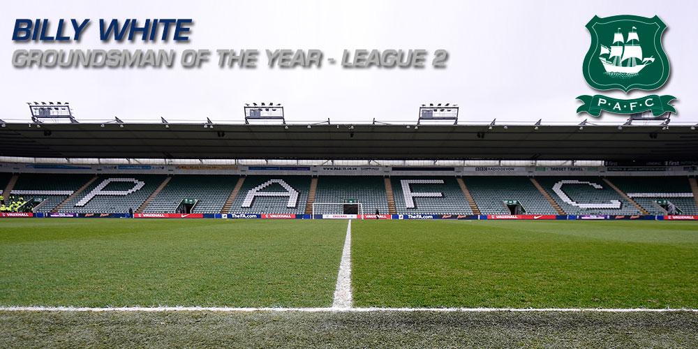 And the League 2 winner at the <a href="/football_league/">EFL</a> Groundsman of the Year Awards is Billy White of @Only1Argyle